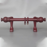 Ensemble de tringle à rideau en bois, anneaux en bois, crochet en plastique, 28MM, tringle à rideau en bois marron, support final, tringle à rideau, tringle à langir