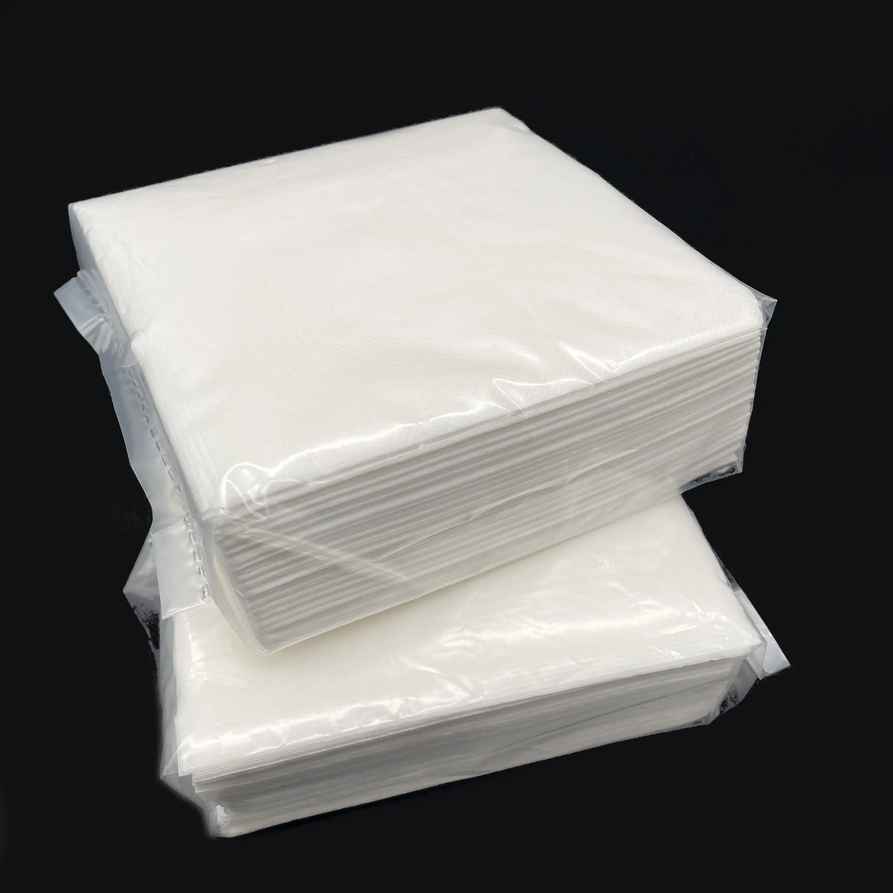 QINGSHE थोक फैक्टरी कस्टम टिशू पेपर 100 चादरें 1 प्लाई लकड़ी कुंवारी लुगदी 1/4 गुना बार कॉकटेल नैपकिन कागज तौलिया नैपकिन