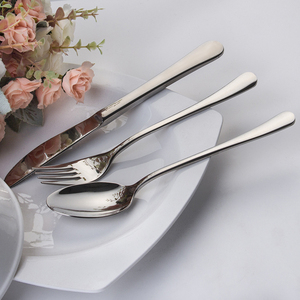 Soporte Personalizar Logo Hotel Restaurante Sirviendo Cuchara Cuchillo Tenedor y Cuchara Cubiertos de <span class=keywords><strong>plata</strong></span> brillante - Product Image 3