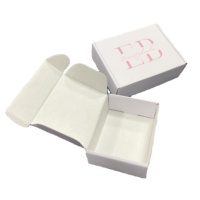 Carpeta de Envío Pequeña con Forma de Avión, Reutilizable y Ecológica, con Logotipo Personalizado, 6x4x3, Papel de Arte Blanco con Lámina Dorada