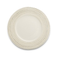 Assiette en porcelaine de 13 pouces, style romantique français, avec dentelle et relief rétro, non toxique, de style occidental européen moderne, pour personnalisation de fête