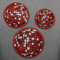 Nouvel arrivage US : Écussons brodés en nylon à paillettes étoiles et planètes, style disco, pour vêtements, bagages et chapeaux