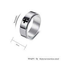 Bague de décompression rotative en acier inoxydable doré, anti-anxiété, avec verre, pour couple, mariage, fiançailles, homme et femme