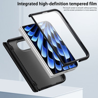 Étui de luxe pliable pour téléphone avec protection intégrale de la charnière, antichoc, protection contre les chutes et protection d'écran en verre trempé pour iPhone Duo