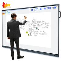 75 inch infrarood touchscreen interactief whiteboard 4K Android 14 metalen frame voor klaslokaalonderwijs met eenvoudige annotatie CE RoHS