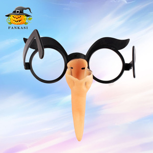 Gafas con forma de nariz de bruja Pankasi, con nariz larga y cejas, accesorios para disfraces de Halloween, accesorio de maquillaje unisex - Product Image 3
