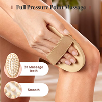 Brosse de massage en bois naturel pour drainage lymphatique, Gua Sha, masseur de cuir chevelu en bois, sculpteur corporel, anti-cellulite
