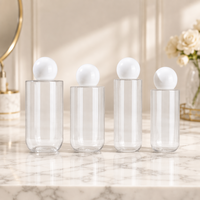 Botella Cosmética PET Personalizada con Tapa de Rosca, 100ml 150ml 200ml, Envase Vacío Recargable, Acabado Arenado, Estampado en Caliente, para Cuidado del Cabello y Gel de Ducha