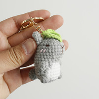 Peluche Capybara au Crochet Fait Main, Adorable Poupée Amigurumi Capy, Animal Relaxant et Décontractant, Cadeau Meme Internet pour Adultes et Enfants, Anime