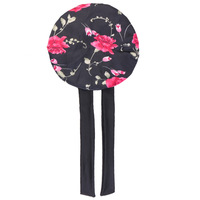 Bonnet de nuit en satin de soie imprimé floral pour femmes, avec long lien réglable, mignon et pratique pour protéger les cheveux