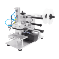 Machine d'étiquetage électrique semi-automatique à plat, moteur PLC, haute productivité pour autocollants adhésifs, sachets de café, boîtes cosmétiques