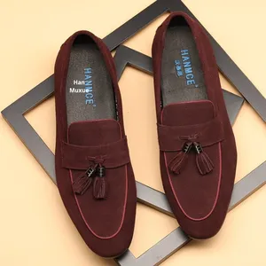 <span class=keywords><strong>Mocasines</strong></span> Casuales con <span class=keywords><strong>Borlas</strong></span> y Punta Redonda, Estilo Británico, de Gamuza para <span class=keywords><strong>Hombre</strong></span>, Tendencia Coreana, con Suela de Goma - Product Image 4