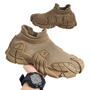 Chaussures de marche respirantes personnalisées, baskets légères type chaussette, à lacets, bout rond, chaussures de course décontractées - Product Image 4
