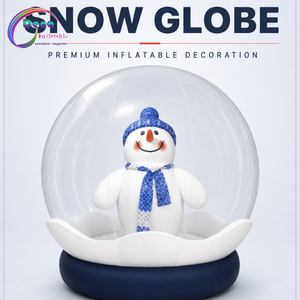 Globo <span class=keywords><strong>di</strong></span> Neve Gonfiabile Trasparente con Pupazzo <span class=keywords><strong>di</strong></span> Neve all'Interno per Decorazioni Natalizie - Product Image 5