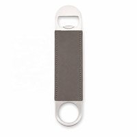 Ouvre-bouteille long en PU gravé au laser personnalisé, double face, durable, pour utilisation en restaurant et en cuisine