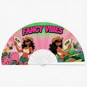 Éventail pliant personnalisé grand format pour rave, en bois écologique imprimé sur mesure, pour fête, avec boîte de rangement en bambou lumineuse - Product Image 3