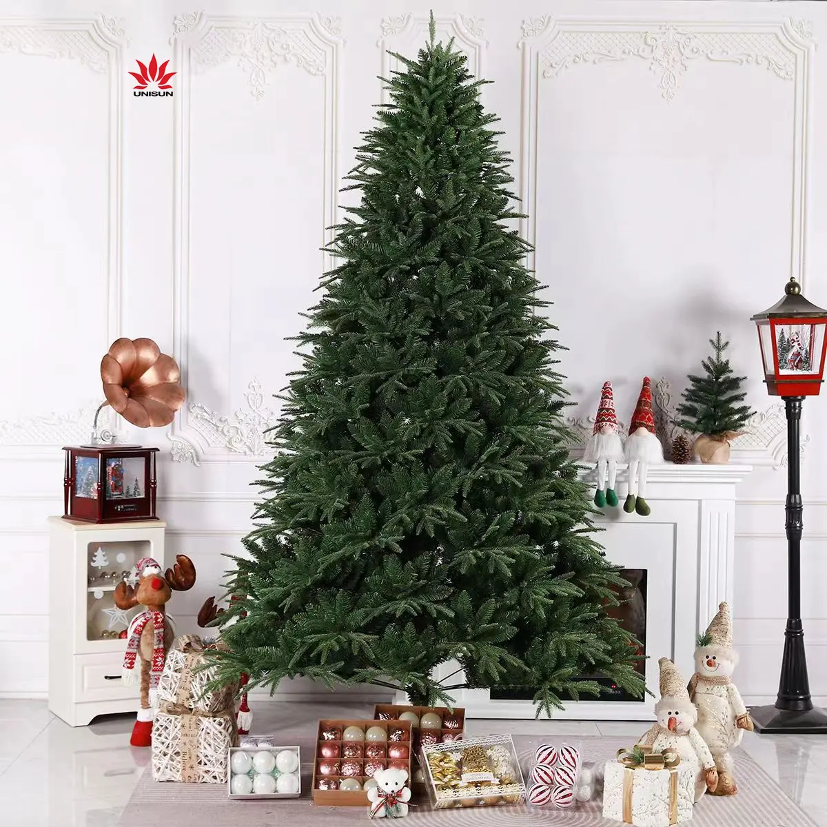 Kunst Weihnachtsbaum, erstklassig unbeleuchtet scharnierfichte Baum mit Kiefer scharnierstruktur einfache Montage Festival feiern