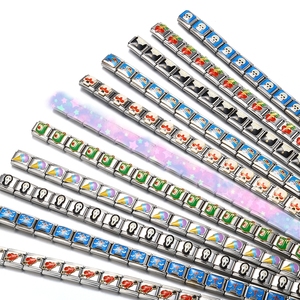 Pesona Halloween Bergaya Italia, Gelang Baja Anti Karat Custom DIY, Rantai Terjalin Elastis untuk Pembuatan Gelang - Product Image 6