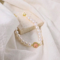 Bracelet en perles d'eau douce de style français Jachon, luxe léger, haut de gamme, polyvalent, accessoire de mode féminin pour un usage quotidien