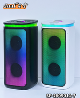 Haut-parleur de karaoké double 4 pouces BSL-809 40W avec lumière RGB, haut-parleur de fête, basses profondes, haut-parleur d'extérieur