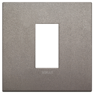 Plaque de porte classique 1M en titane mat 9,9x9,8cm Vimar - Product Image 1