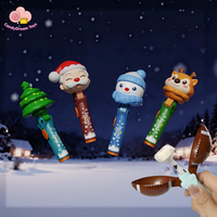 CandyDr Groothandel 4 Stijlen Kerst Lollipop Speelgoed Kerstman Sneeuwpop Rendier Boom Pop-up Snoep Speelgoed voor Kinderen Feestdag Cadeau