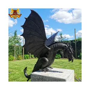 Custom Outdoor Decoration Chinese Feng Shui Metal Mythical Creatures Dragon Sculpture Large Bronze Dragon Statue