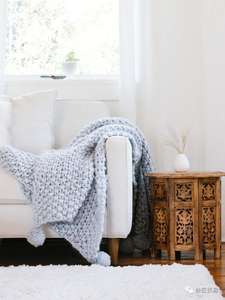 Couverture de canapé en laine tressée, plaid à gros fils épais, nouvelle collection - Product Image 6