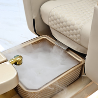 Équipement haut de gamme pour salon de manucure, chaise de pédicure électrique inclinable avec massage Human Touch et lumières.