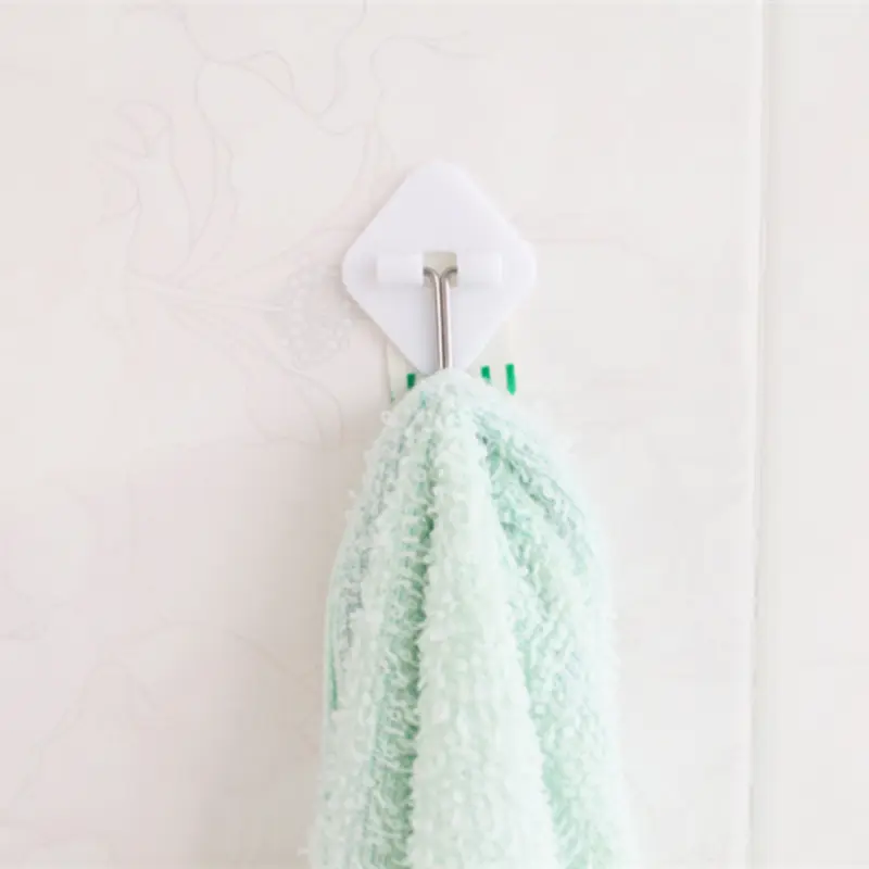 Bedroom Wall Hanger Adhesive Hook Stick White Seamless Waterproof single key hanger hooks multi purpose wall coat keys