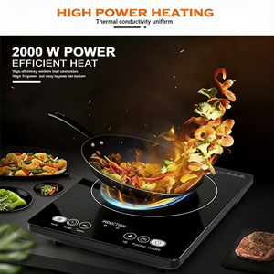 Cuisinière infrarouge portable d'extérieur étanche 2000W en céramique et acier inoxydable avec réglage de température multifonction pour usage domestique - Product Image 5