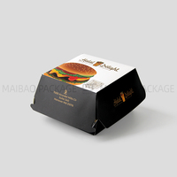 Serie de envasado de comida rápida personalizada, caja de hamburguesas con patatas fritas, caja de papel Shawarma Burrito, tazas de jugo de Cola, bolsas de papel Kraft para llevar