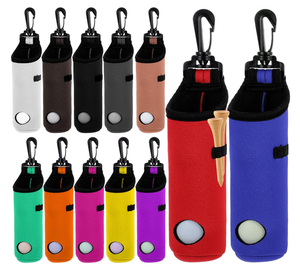 Custom Golf Ball Pouch for Golf Lovers Promotional Gifts Neoprene Waterproof Durable Lightweight with Custom logo and Hook