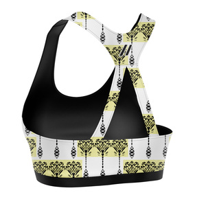 Sujetador deportivo sublimado personalizado, transpirable, diseño único, spandex/poliéster, cómodo sujetador deportivo de yoga para mujer - Product Image 4