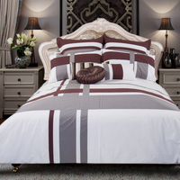 Parure de Lit de Luxe en Coton pour Hôtels et Maisons, Taille King, Housse de Couette et Couette Imprimées Modernes, Drap Housse Écologique, Vente en Gros