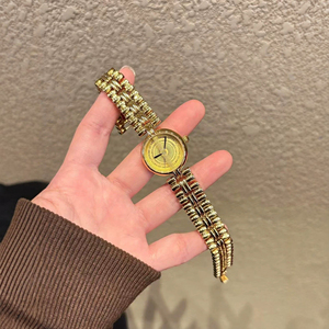 Reloj de Cuarzo Vintage de Lujo para Mujer, Reloj de Pulsera con Brazalete Dorado de Alta Gama - Product Image 6