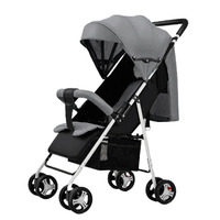 Poussette pliante portable JXB avec sièges et poussette inclinable Poussette à quatre roues pour bébés et enfants