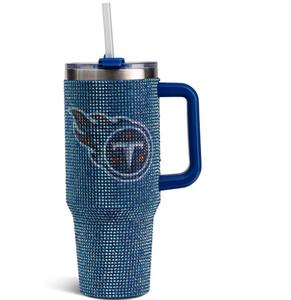 Vaso Térmico Personalizado para el Día del Partido de los Tennessee <span class=keywords><strong>Titans</strong></span>, con Tapa y Popote, 40oz, para Oficina, Coche, Café - Product Image 1