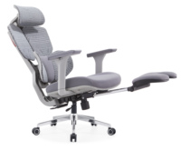 Chaise de jeu d'ordinateur moderne haut de gamme avec design ergonomique en tissu réglable Repose-pieds télescopique caché Garantie de 5 ans