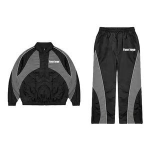 Conjunto de Ropa Exterior para Hombre de Punto Transpirable, Personalizado con Servicio OEM, Venta Caliente, con Impresión Personalizada, Conjunto Cortavientos - Product Image 1