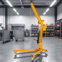 Mini-grue mobile électrique à poussée manuelle de 300 kg, grue à flèche sur roues, palan de levage électrique certifié CE pour entrepôt et garage