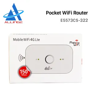 ALLINGE MDZ2526 4G LTE Router E5573Cs-322 Luxo 3000mah bateria Móvel Wifi Router com Cartão Sim