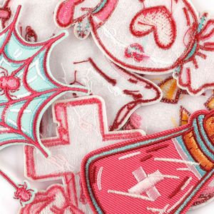 แพทช์ปักลายรูปฟักทองแม่มดหัวกะโหลกสีชมพูน่ารักสำหรับตกแต่งเสื้อผ้าและหมวกในวันฮาโลวีน - Product Image 5