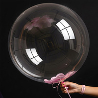 20 ballons à bulles de 24 pouces, ballons en plastique pour fête, anniversaire, mariage, décorations sous-marines, 10 ballons Bobo transparents