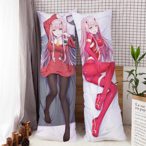 Sıcak Fırsat Anime Sevimli Kız Dokuma Baskılı Karikatür Çevre Dostu Vücut Yastık Kılıfları Ev Kullanımı Darling in the Franxx 150x50 %100 Polyester - Product Image 1