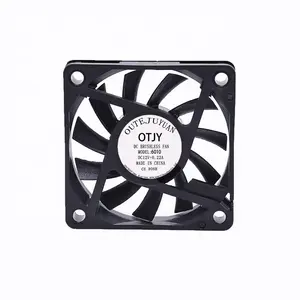 OTJY6010s Cojinete de aceite DC 12V ventilador axial Tamaño 60mm longitud lateral 10mm espesor Pequeño ventilador de refrigeración para aire industrial ventilador Puri