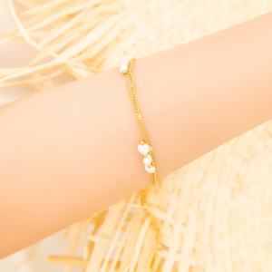 High-End 18K Gold and Stainless Steel Double-Layer <b>Charm</b> Bracelet Trendy Jewelry for Anniversaries - Product Image 4