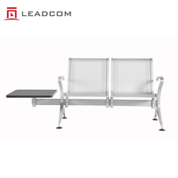Banc d'attente commercial perforé Leadcom LS-517NX pour aéroport, gare, hôpital – Chaise d'attente pour zone d'attente