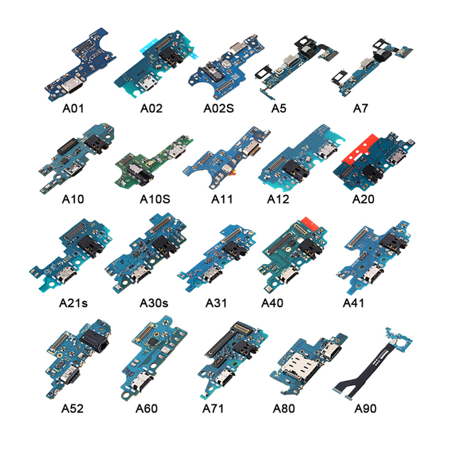 Mobile Phone Parts Original Charging Charger Connector Port Flex for Samsung Galaxy A01 A02 A03 A10 A10s A11 A12 A15 A20