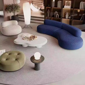 Muebles Modernos para Salón de Belleza Moontree, Sillas de Espera, Juego de Sofás de Tela para Sala de Espera, Sofá Curvo para Sala de Estar - Product Image 5